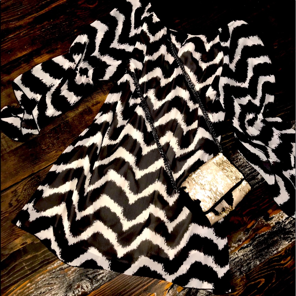 SOLD!! Voll Black & White Print Dress